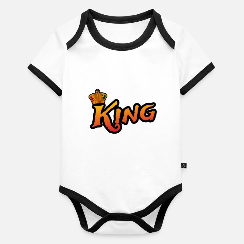 König Baby Bio-Kurzarm-Kontrastbody