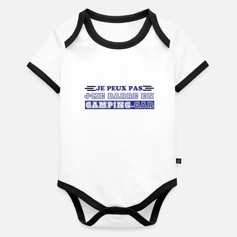 I can't I leave in a camper van Organic Baby Contrasting Bodysuit