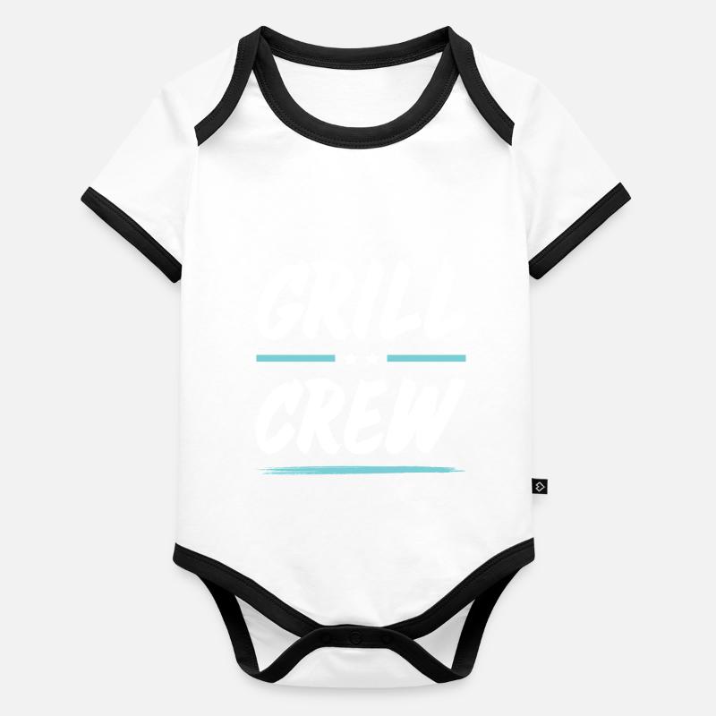Équipe de grillades Body Bébé bio contrasté manches courtes