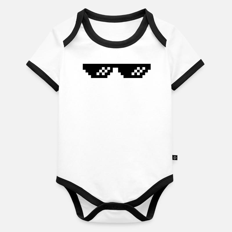 lunettes Body Bébé bio contrasté manches courtes