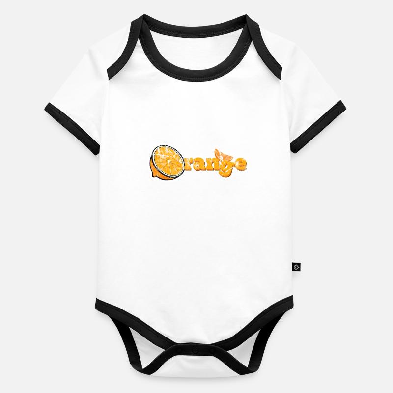 Frucht Baby Bio-Kurzarm-Kontrastbody