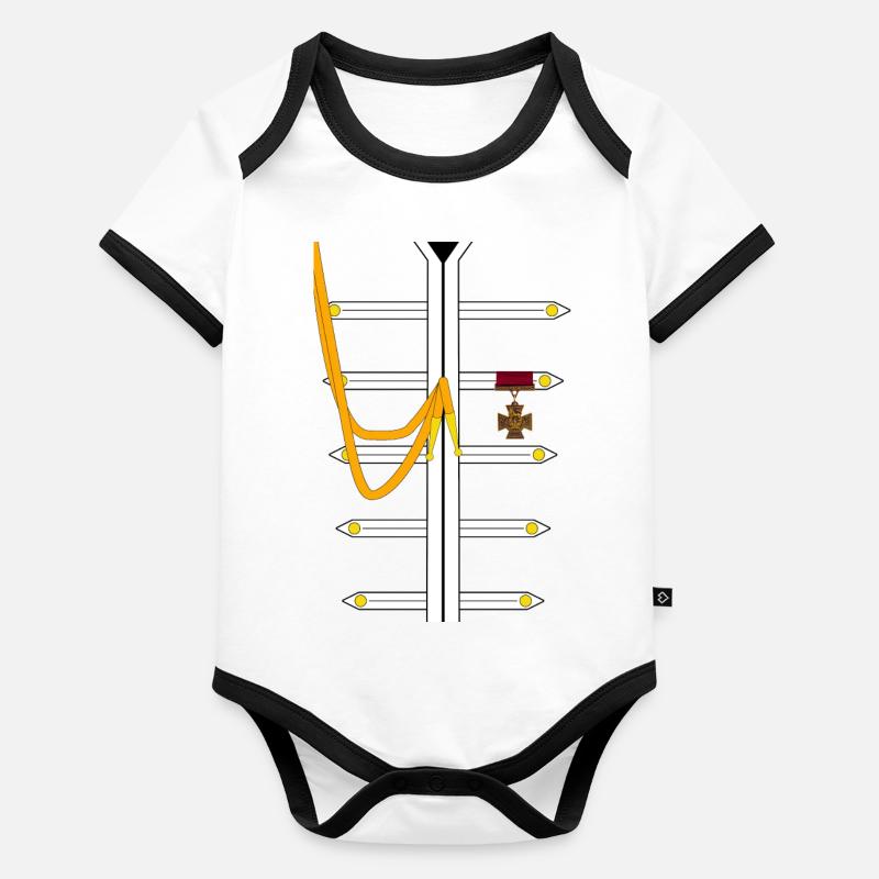 Sgt Pepper suit Body Bébé bio contrasté manches courtes