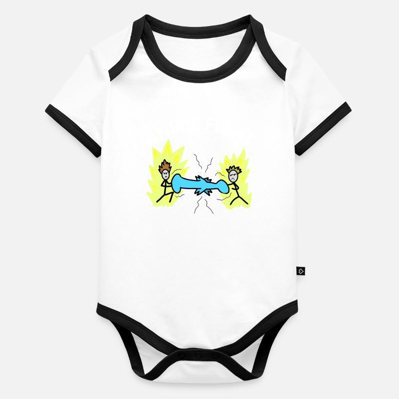 Combat d'anime Body Bébé bio contrasté manches courtes