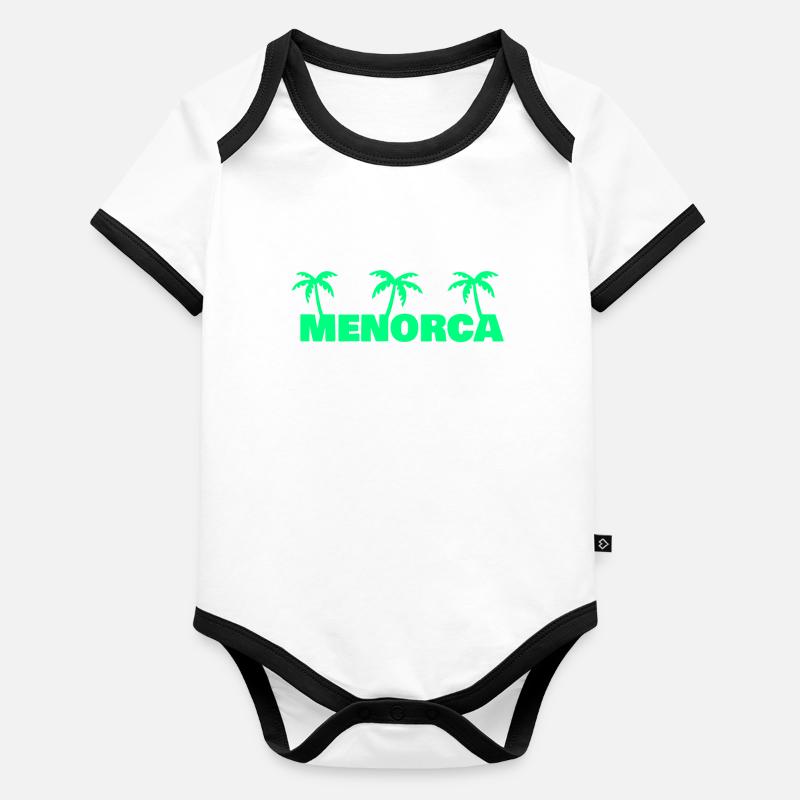 Menorca Body Bébé bio contrasté manches courtes