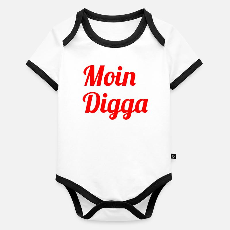 Moin Digga Body Bébé bio contrasté manches courtes