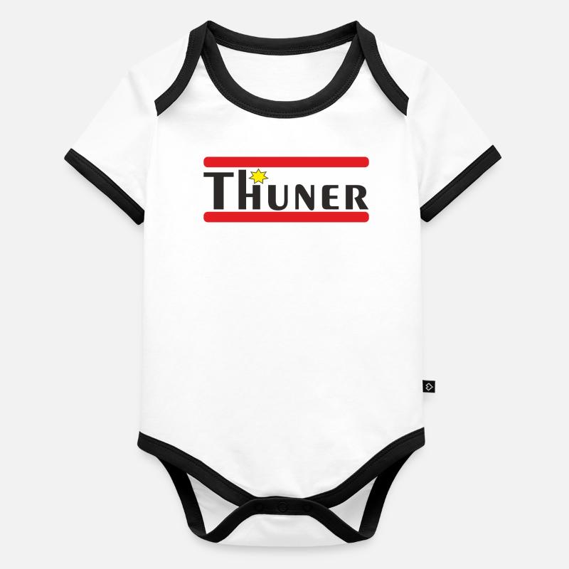 Thuner Baby Bio-Kurzarm-Kontrastbody