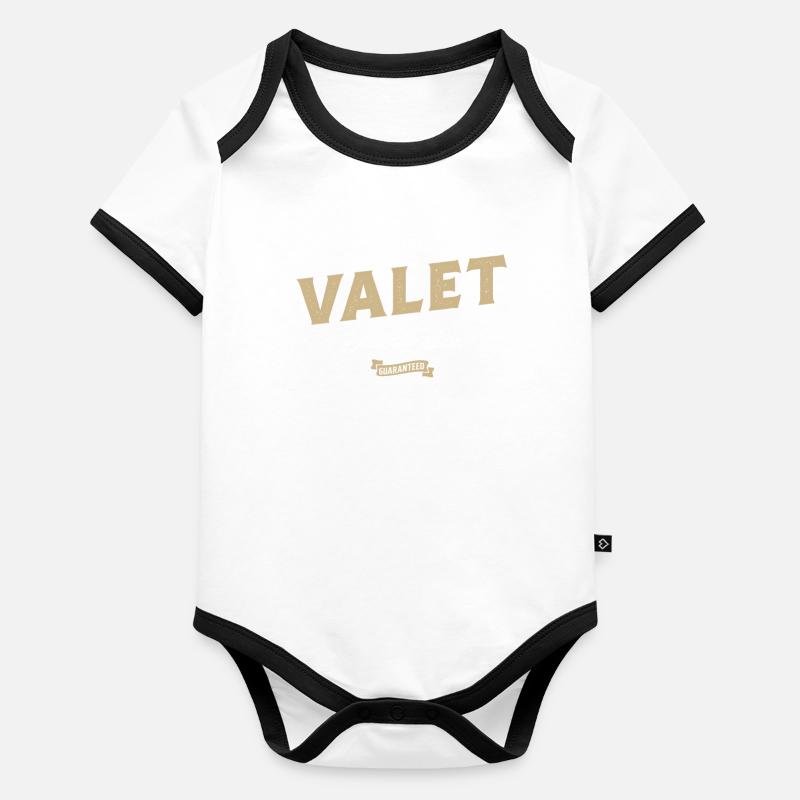Valet Funny Job Title Profession Birthday Worker Organic Baby Contrasting Bodysuit