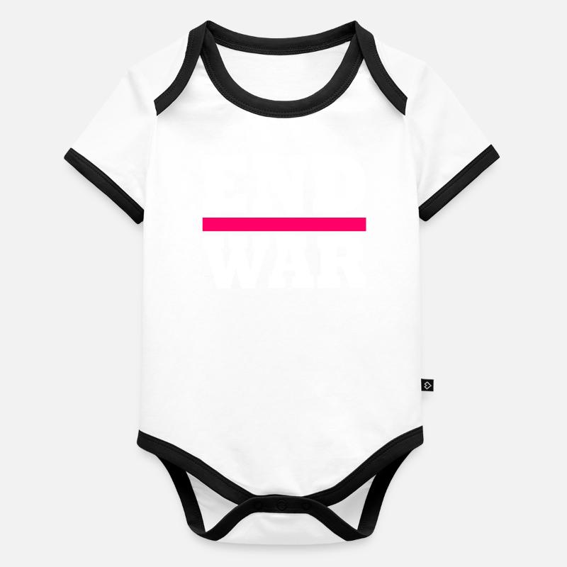 End war Body Bébé bio contrasté manches courtes