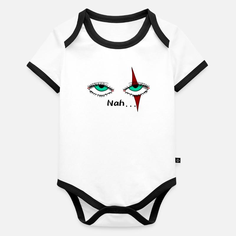 Augen mit einer Narbe Baby Bio-Kurzarm-Kontrastbody
