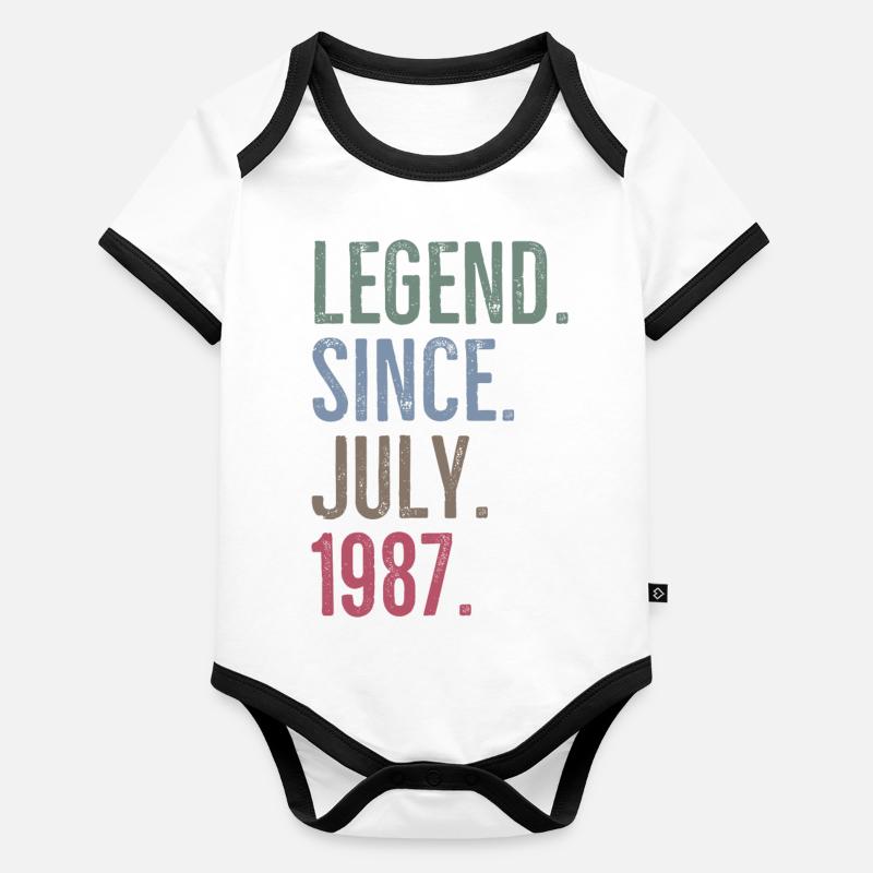 Legende seit Juli 1987 Baby Bio-Kurzarm-Kontrastbody