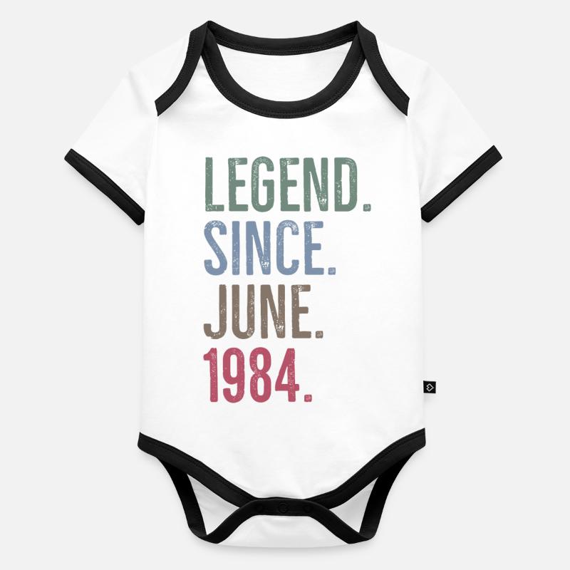 Legende seit Juni 1984 Baby Bio-Kurzarm-Kontrastbody