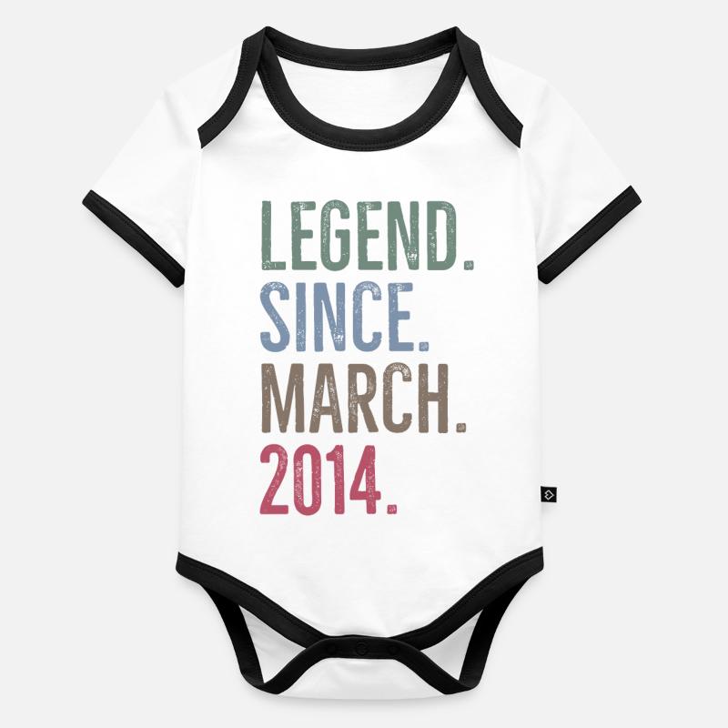 Légende depuis mars 2014 Body Bébé bio contrasté manches courtes