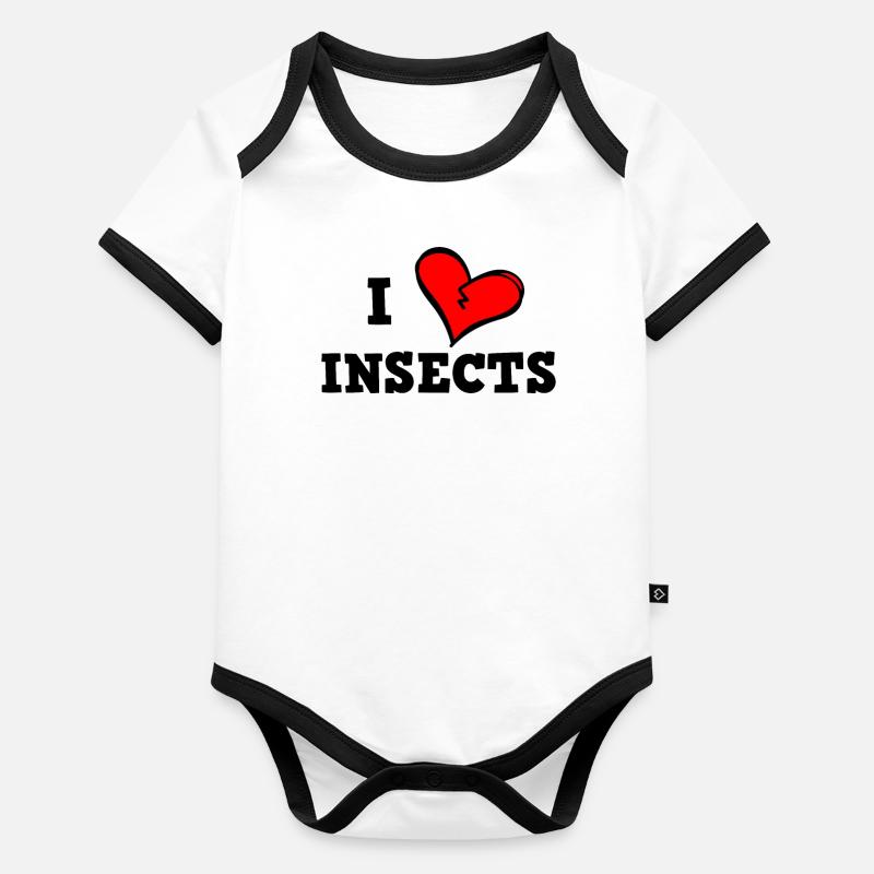 I love insects Organic Baby Contrasting Bodysuit