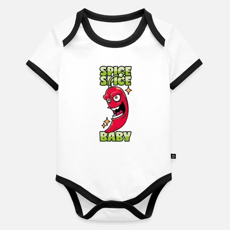 Chili: Spice Spice Baby Body Bébé bio contrasté manches courtes