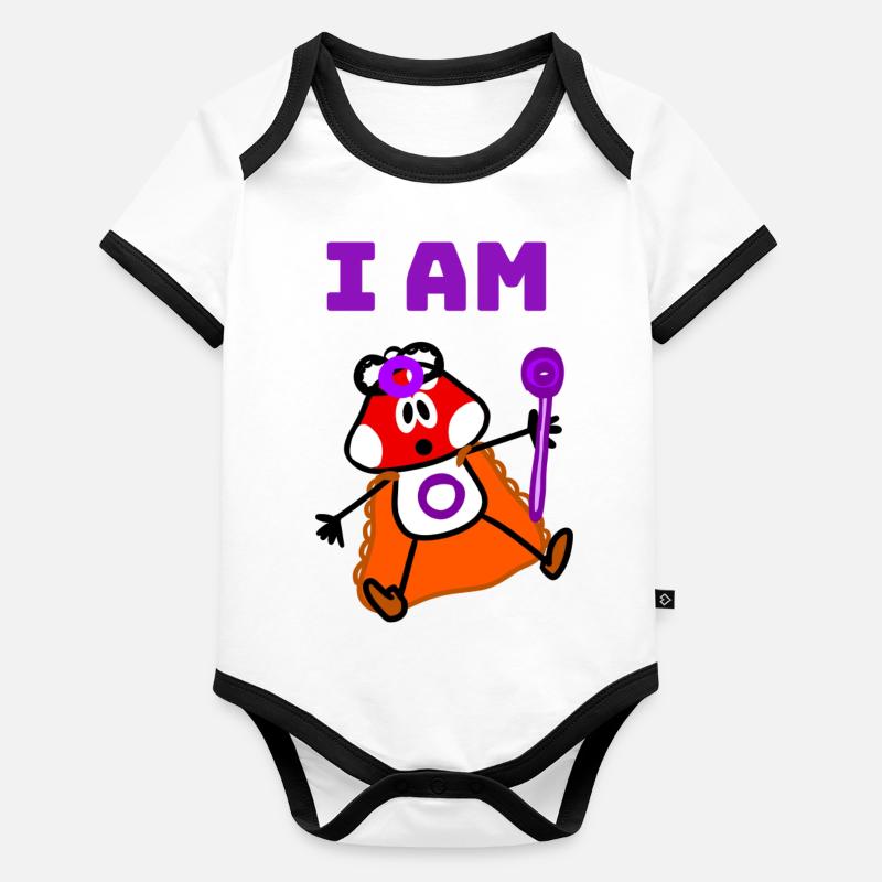 I am O! Organic Baby Contrasting Bodysuit
