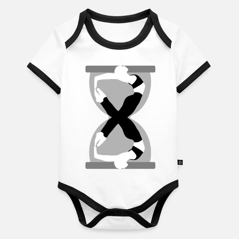 Sablier Body Bébé bio contrasté manches courtes