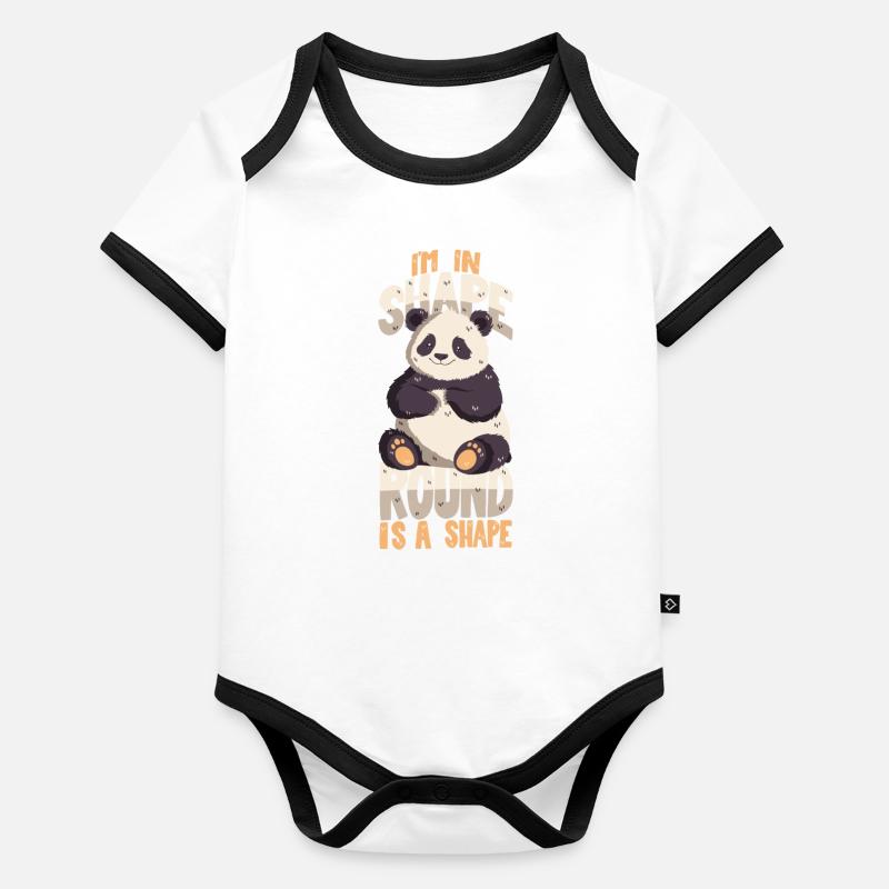 Ich bin in Form. Rund ist eine Form. Baby Bio-Kurzarm-Kontrastbody