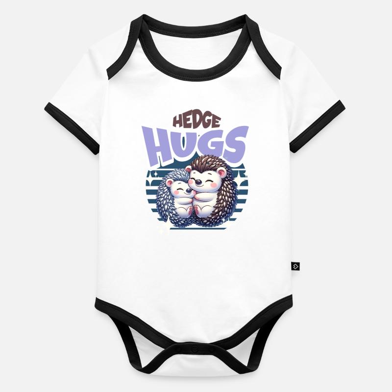 Hedgehog Hugs Organic Baby Contrasting Bodysuit