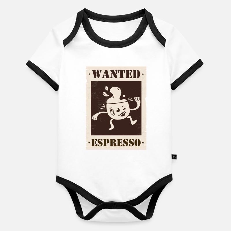 Gesucht Espresso Baby Bio-Kurzarm-Kontrastbody