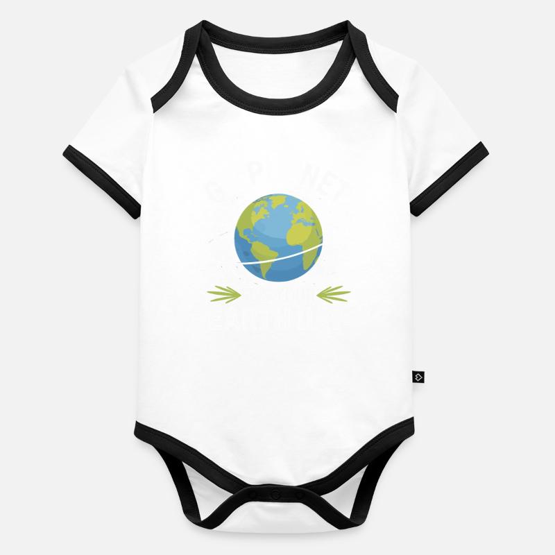 Jour de la Terre Body Bébé bio contrasté manches courtes
