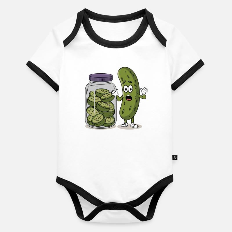 Gurke Baby Bio-Kurzarm-Kontrastbody