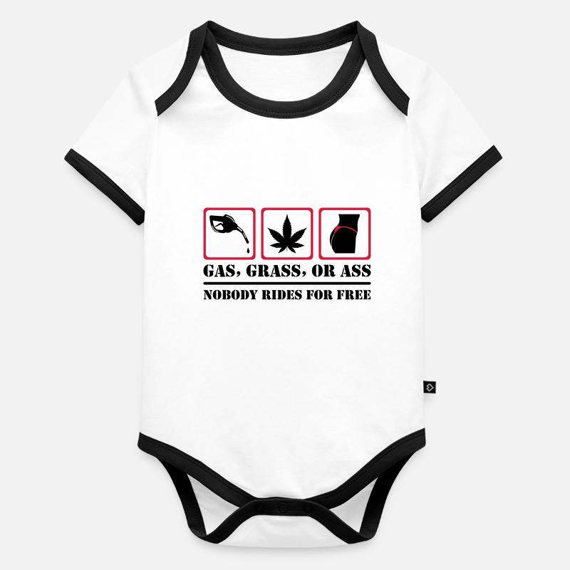 Nobody Rides For Free Baby Bio-Kurzarm-Kontrastbody