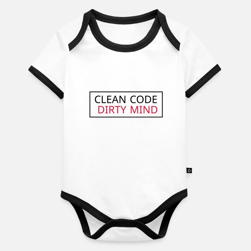 Clean Code - Dirty Mind Organic Baby Contrasting Bodysuit