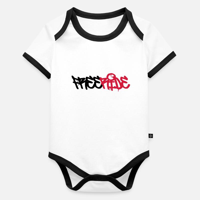 Freeride ! Baby Bio-Kurzarm-Kontrastbody