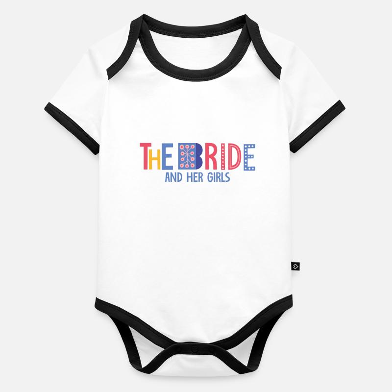 la mariée Body Bébé bio contrasté manches courtes