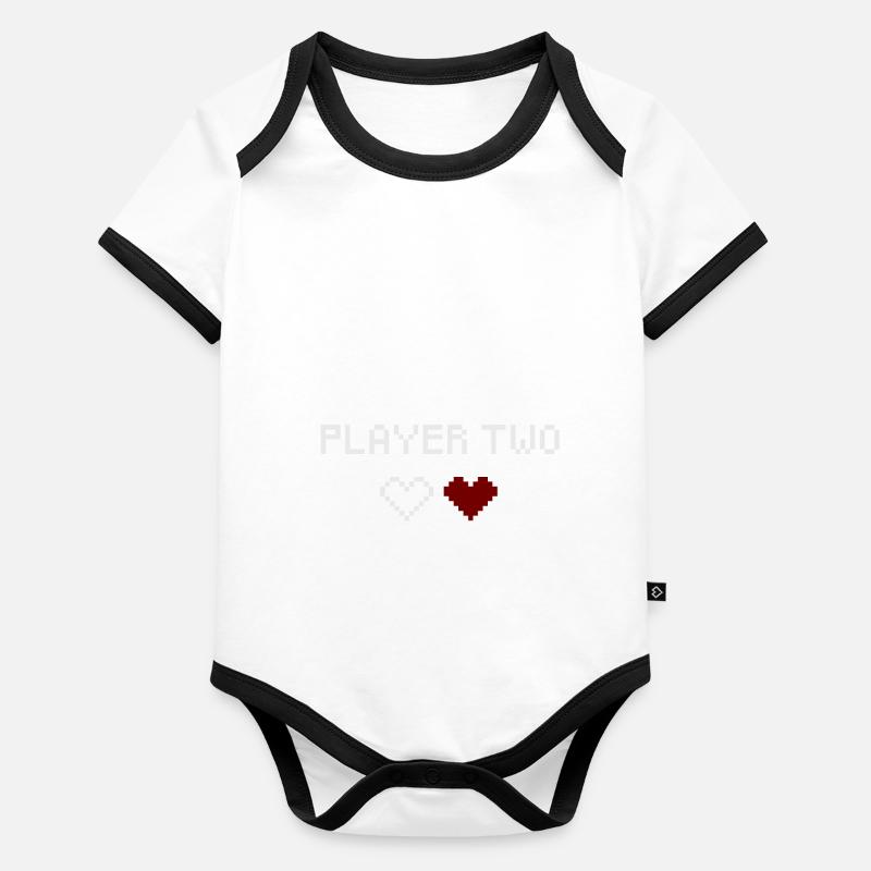 Player Two Body Bébé bio contrasté manches courtes