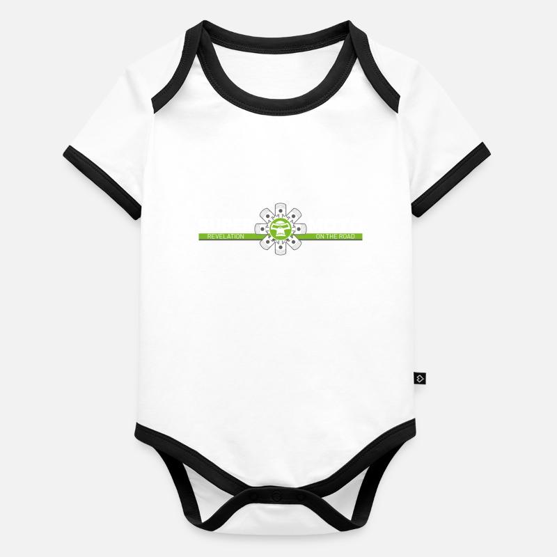 SUPER MOTO Cercle de Singe Body Bébé bio contrasté manches courtes