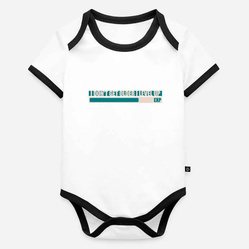 get older level up Organic Baby Contrasting Bodysuit