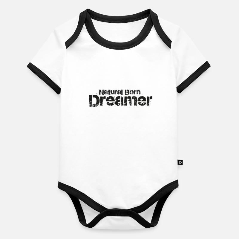 Natural Born Dreamer Organic Baby Contrasting Bodysuit