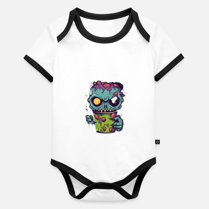 Halloween coffee mug - creepy coffee mug Organic Baby Contrasting Bodysuit