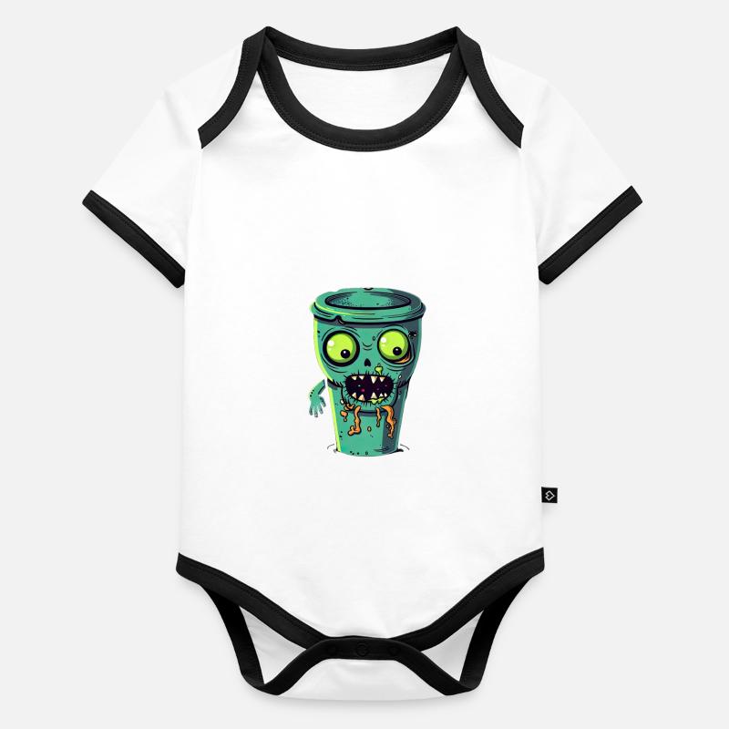 Halloween coffee mug - creepy coffee mug Organic Baby Contrasting Bodysuit