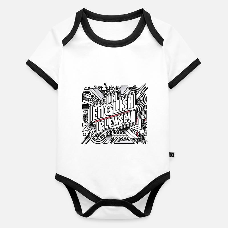 In English Please! 16 Organic Baby Contrasting Bodysuit