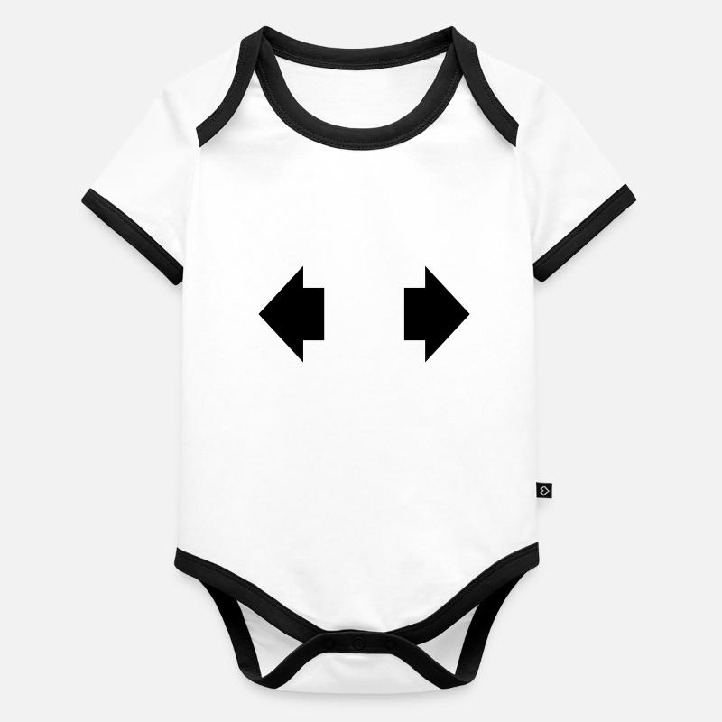 arrow left right Body Bébé bio contrasté manches courtes