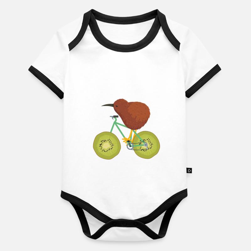 Kiwi Baby Bio-Kurzarm-Kontrastbody