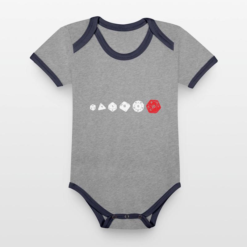 Pullover D20 DiceEvolution Baby Bio-Kurzarm-Kontrastbody
