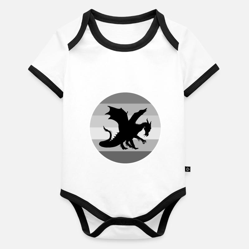 dragon Body Bébé bio contrasté manches courtes