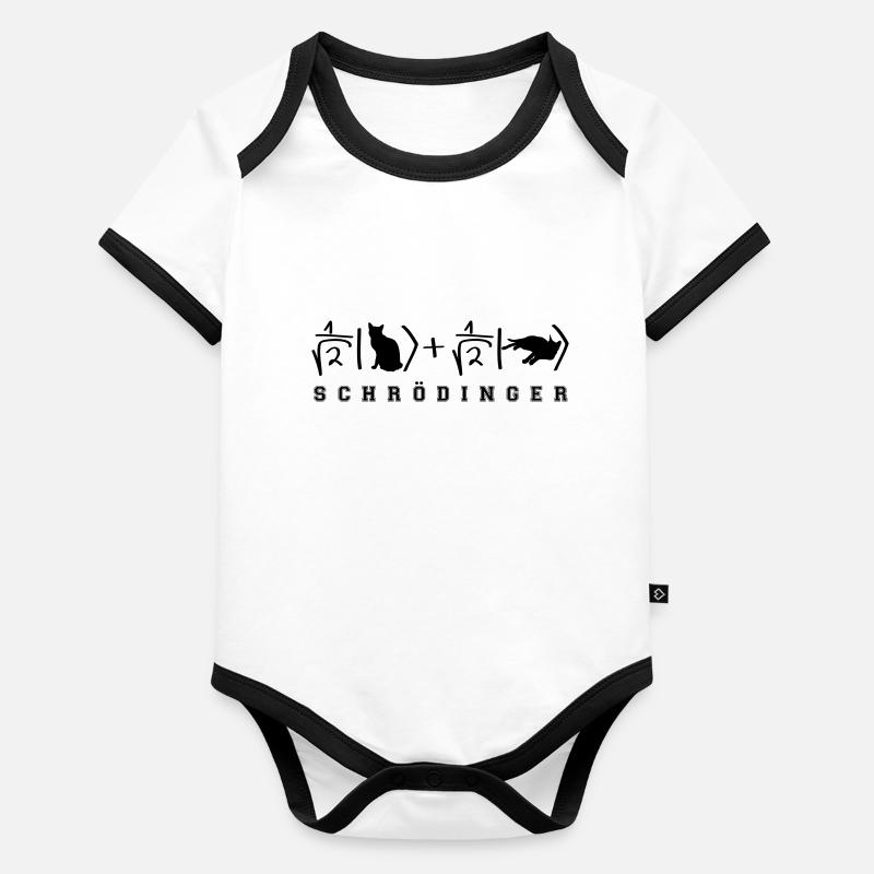 Chat de Schrödinger Body Bébé bio contrasté manches courtes