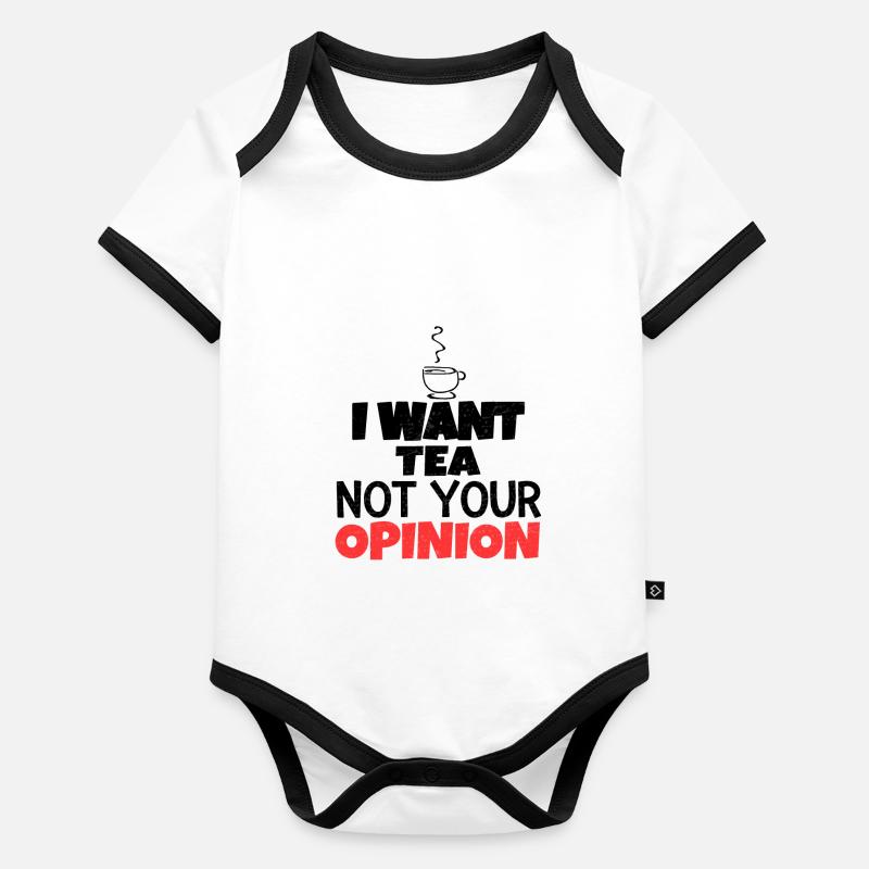 Idée de cadeau thé vert sucre idée thé vert Body Bébé bio contrasté manches courtes