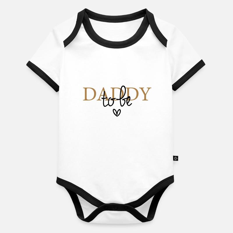 Papa à être Body Bébé bio contrasté manches courtes