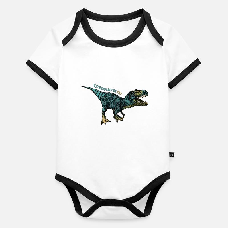 T-Rex Body Bébé bio contrasté manches courtes