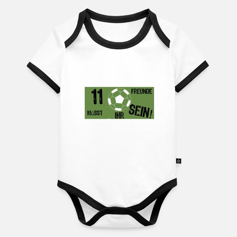 Fusball Baby Bio-Kurzarm-Kontrastbody