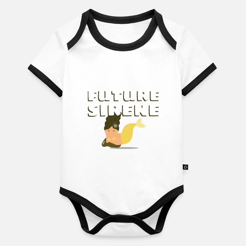 Future Sirène Body Bébé bio contrasté manches courtes