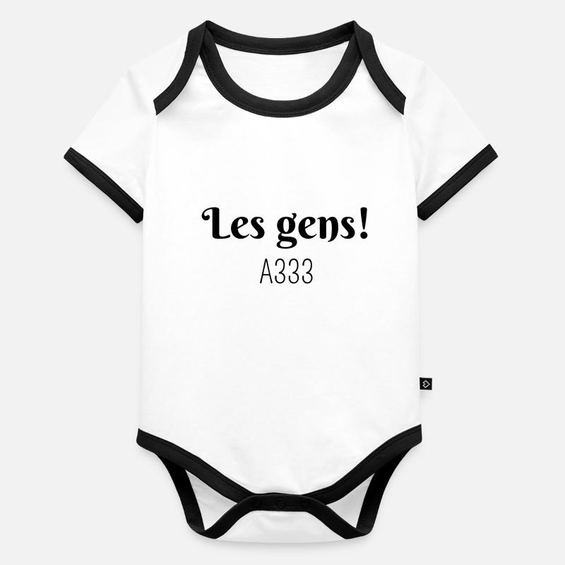 Les gens a3 Body Bébé bio contrasté manches courtes