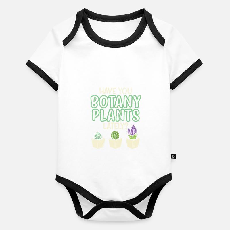 Plantes botaniques Body Bébé bio contrasté manches courtes