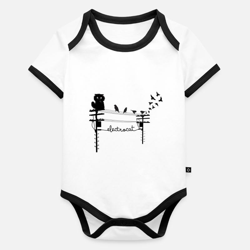 Electrocat Body Bébé bio contrasté manches courtes