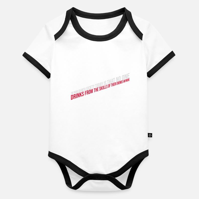 boissons de crânes ennemis Body Bébé bio contrasté manches courtes